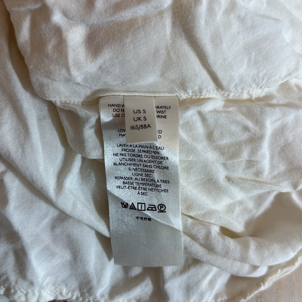 Free People Cream Date Night Long Sleeve Mini Dress Size Small - Picture 9 of 12